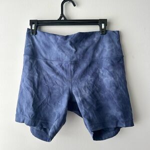Lululemon Women's Blue Tie Dye Align Biker Shorts